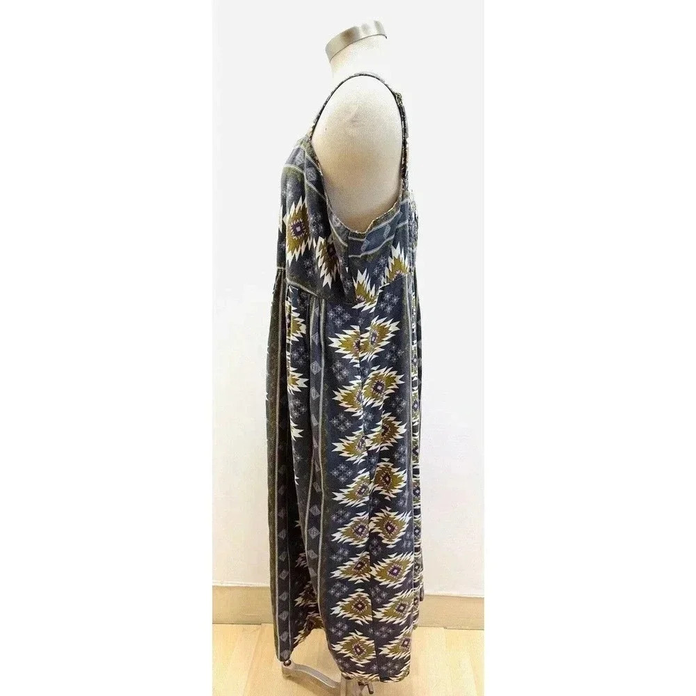 NWT SONOMA Women Sleeveless Elastic Waist Green Square Neck Maxi Dress Size XXL - Picture 6 of 14